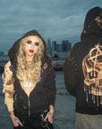 Hand Bleached/Hand Sewn Anarchy Hoodie - Rebel Made LA