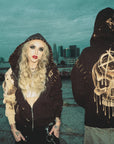 Hand Bleached/Hand Sewn Anarchy Hoodie - Rebel Made LA