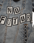 Hand Painted No Future Denim Jacket - Rebel Made LA