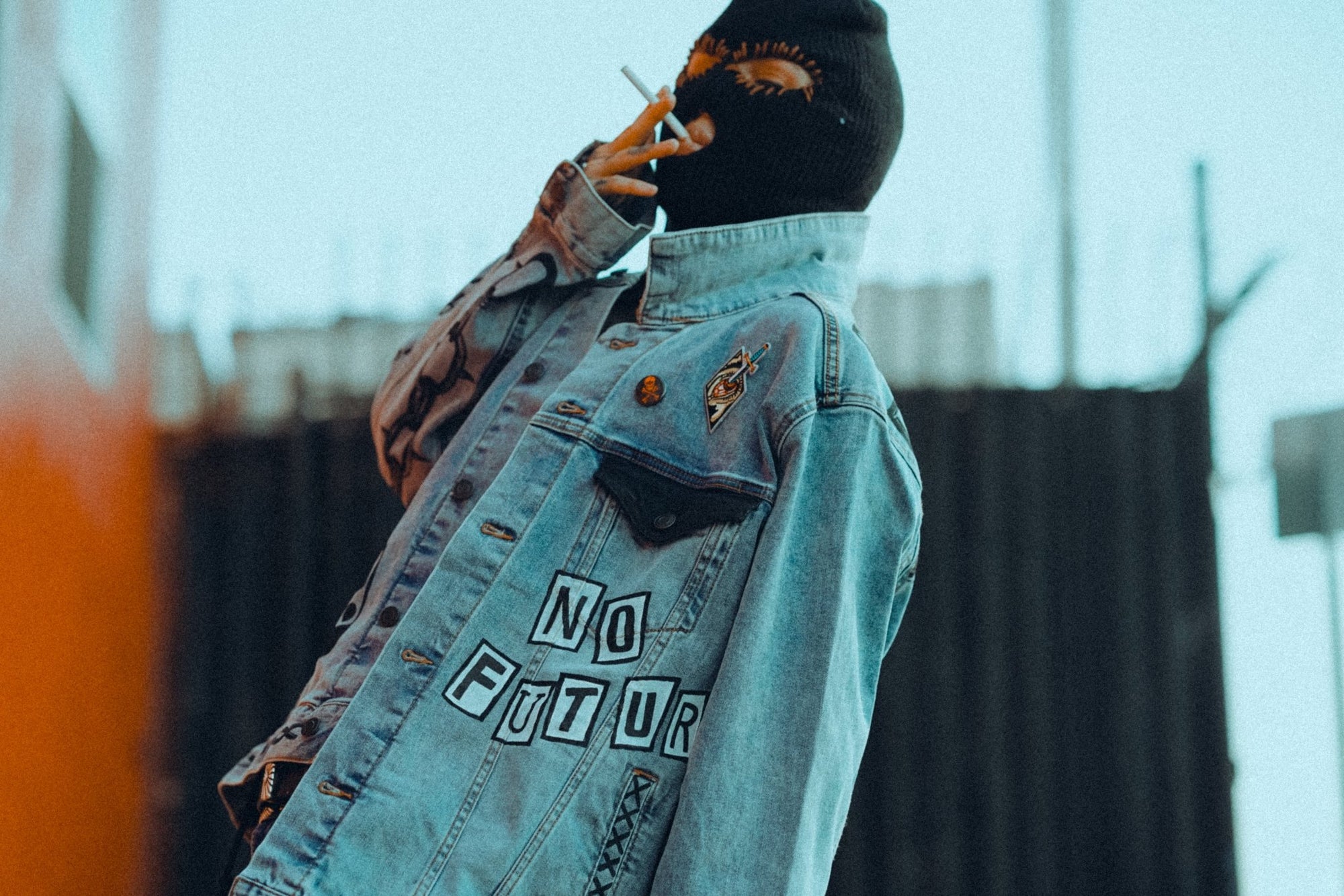 Hand Painted No Future Denim Jacket - Rebel Made LA